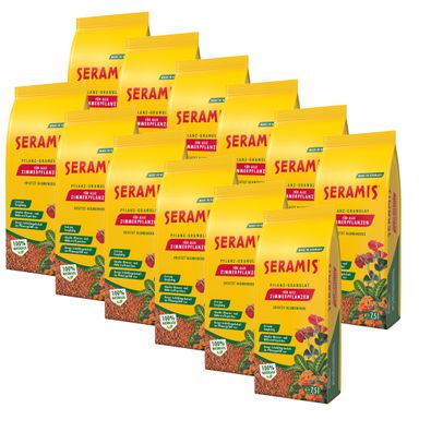 12 x Seramis® Pflanz-Granulat für Zimmerpflanzen, 7,5 Liter