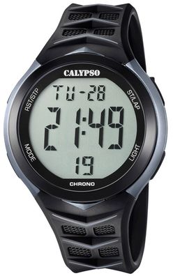 Calypso | Herrenuhr digital Quarz 5 Alarmzeiten schwarz/ grau K5730/1