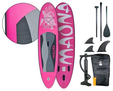 Maona SUP Aufblasbares Stand Up Paddle Paddleboard Board Paddel 308 cm Pink