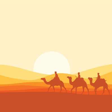 Muralo Selbstklebende Fototapeten XXL Wohnzimmer Wüste Kamele 3D 3669