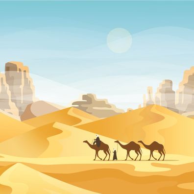 Muralo Selbstklebende Fototapeten XXL Wüste Gebirge Landschaft 3670