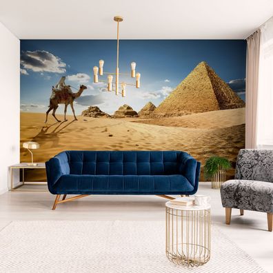 Muralo Selbstklebende Fototapeten XXL Wohnzimmer Wüste Pyramiden 3671