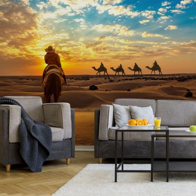 Muralo Selbstklebende Fototapeten XXL Wüste Landschaft Himmel 3683