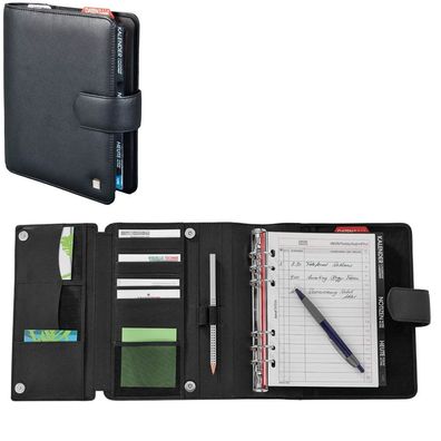 bind Terminplaner Manager Plus DIN A5 Leder schwarz