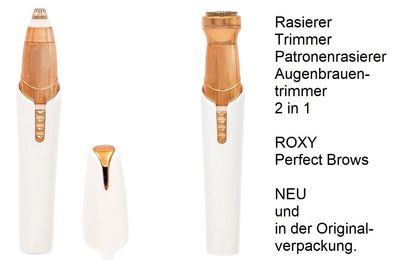 Rasierer Trimmer Patronenrasierer Augenbrauentrimmer 2 in 1 ROXY Perfect Brows. NEU