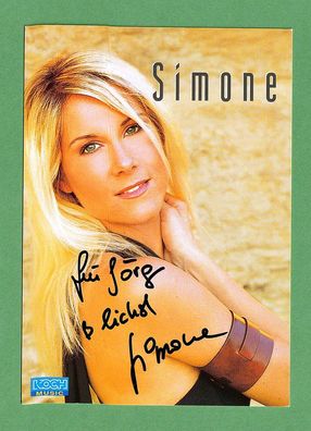 Simone (deutsche Sängerin ) - persönlich signiert