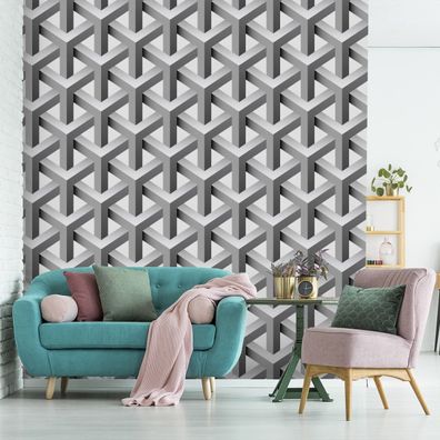 10m VLIES TAPETE Rolle 3D Effekt Minimalismus Mosaik Geometrie XXL 1972