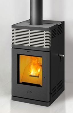 Pelletofen Fireplace Gravio schwarz Edelstahl 8kW
