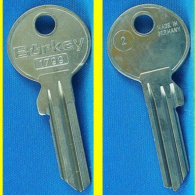 Schlüsselrohling Börkey 1799 Profil 2 für verschiedene BAB Profilzylinder