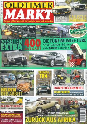 Oldtimer Markt 1/2014 - 400. Ausgabe mit 20 Seiten Extra