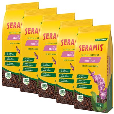 5 x Seramis® Spezial-Substrat für Orchideen, 7 Liter