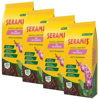 4 x Seramis® Spezial-Substrat für Orchideen, 7 Liter