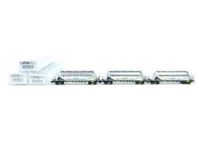 Set Zementsilowagen Uacns Ermewa, NME N 203616 203617 203619