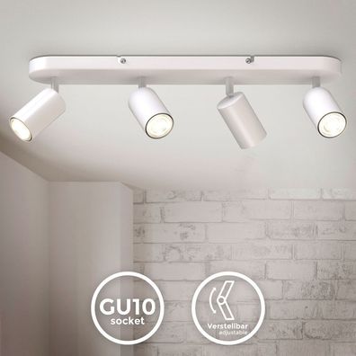 LED Spotleuchte schwenkbar Retro weiß GU10 Deckenlampe Flur Schlafzimmer Spot