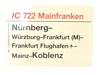Zuglaufschild IC 519 Rheinfels