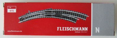 NEU & OVP: Fleischmann Piccolo Spur N 1 x Bogenweiche rechts Handbetrieb 9175!