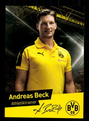 Andreas Beck Druck Autogrammkarte Borussia Dortmund 2016-17