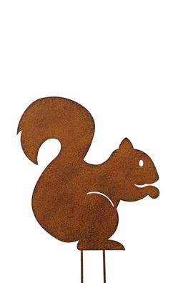Eichhörnchen Stecker Metall rost Dekoration Garten Herbst Winter Weihnachten
