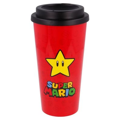 Stor 01379 Nintendo Super Mario doppelwanige Kaffeebecher Trinkbecher toGo 520ml