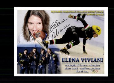 Elena Viviani Eisschnellaufen Autogrammkarte Original Signiert + A 217659