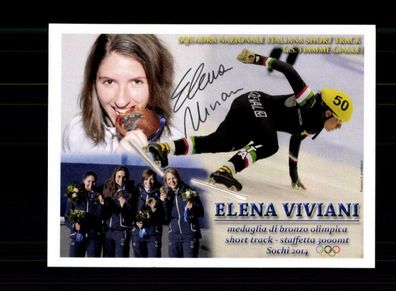 Elena Viviani Eisschnellaufen Autogrammkarte Original Signiert + A 217660