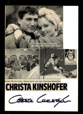 Christa Kinshofer Güthlein Ski Alpine Original Signiert + A 217803