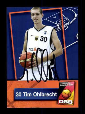Tim Ohlbrecht Autogrammkarte Basketball Nationalmannschaft 2007-08+ A 145256