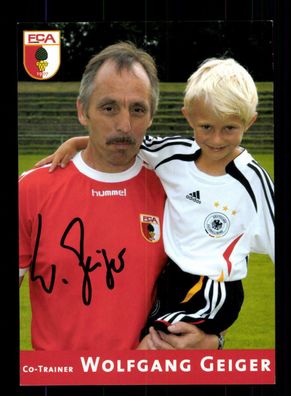 Wolfgang Geiger Autogrammkarte FC Augsburg 2006-07 Original Signiert + A 152780
