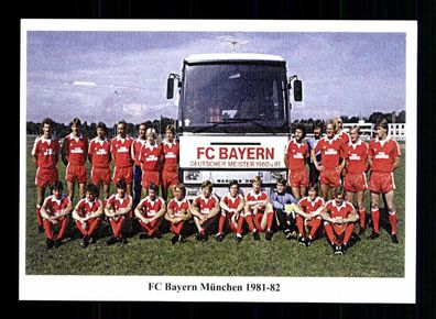FC Bayern München Mannschaftskarte 1981-82