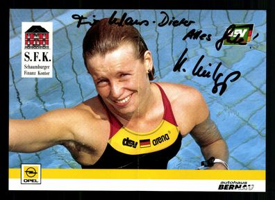 Kerstin Kielgaß Schwimmen Autogrammkarte Original Signiert + A 217704