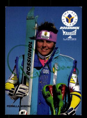 Pernilla Wiberg Ski Alpine Autogrammkarte Original Signiert + A 217884