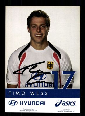 Timo Wess Autogrammkarte Hockey Nationalmannschaft Original Signiert+ A 218071