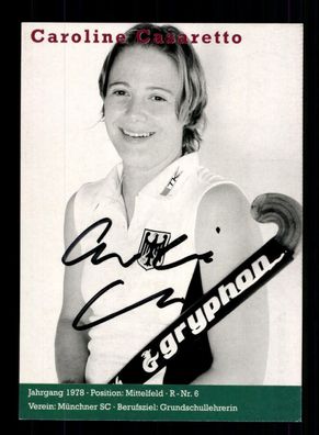 Caroline Casaretto Autogrammkarte Hockey Nationalmannschaft Original + A 218082