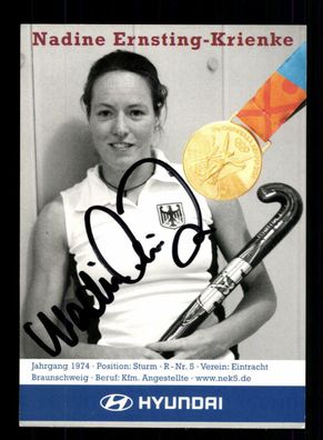 Nadine Ernstling Krienke Autogrammkarte Hockey Nationalmannschaft Orig+ A 218084