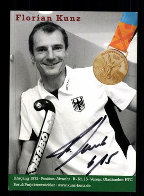 Florian Kunz Autogrammkarte Hockey Nationalmannschaft Original Sign+ A 218088