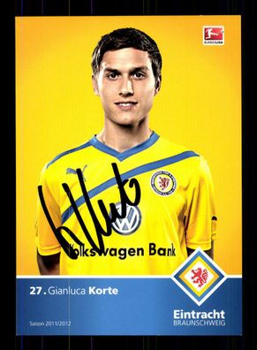 Gianluca Korte Autogrammkarte Eintracht Braunschweig 2011-12 Original+ A 216357