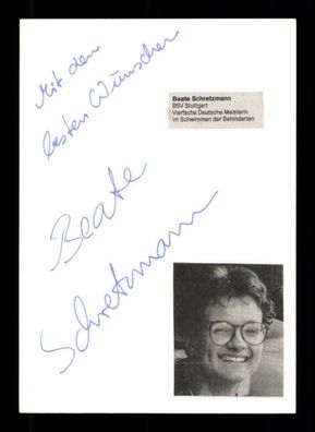 Beate Schretzmann Schwimmen Original Signiert + A 217706