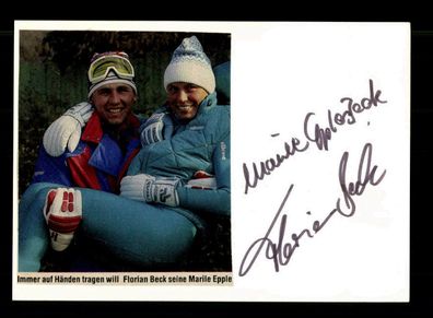 Marile Epple und Florian Beck Ski Alpine Original Signiert + A 217798
