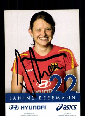 Janini Beermann Autogrammkarte Hockey Nationalmannschaft Original Sign+ A 218079