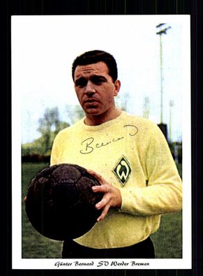 Günter Bernard Autogrammkarte Werder Bremen Spieler 60er Jahre Original Sign