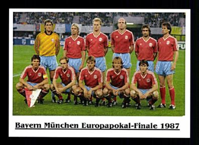 FC Bayern München Mannschaftskarte Europapokal-Finale 1987