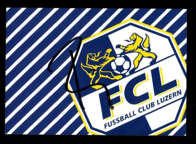Unbekannt Autogrammkarte FC Luzern Original Signiert + A 218919