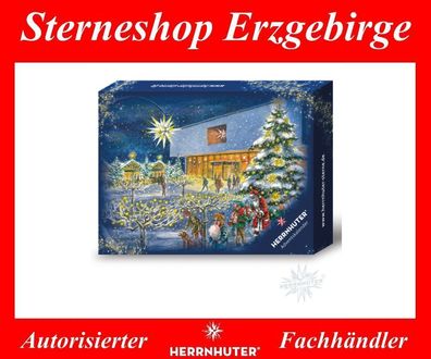 Herrnhuter Adventskalender 2021 Herrnhuter Mini Stern Bastelstern 13 cm violett-weiß