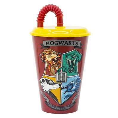 Harry Potter Trinkbecher Deckel & Halm Gryffindor Hufflepuff Slytherin Ravenclaw