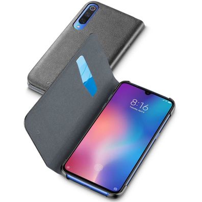 Cellularline HandyHülle für Xiaomi Mi 9 BookCover Schutzhülle Tasche Etui Case