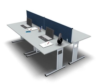Teamarbeitsplatz TG1 für 4 Personen Büromöbel Schreibtisch Doppelschreibtisch