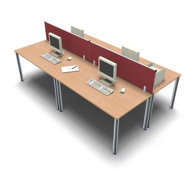 Teamarbeitsplatz TG3 für 4 Personen Büromöbel Schreibtisch Bürotisch