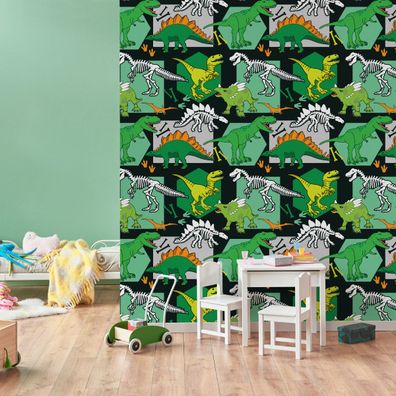 10m VLIES TAPETE Rolle Kinderzimmer Junge Dinosaurier Vorgeschichte XXL 1907