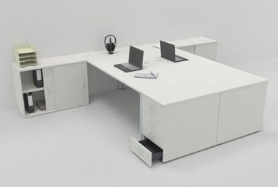 Doppelarbeitsplatz GN4 Büromöbel Schreibtisch Bürotisch Doppelschreibtisch