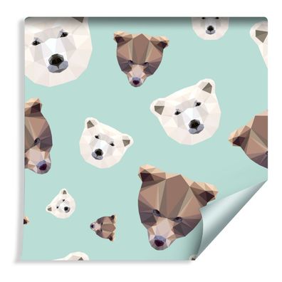 10m VLIES TAPETE Rolle Kinderzimmer Geometrische Bären XXL 315